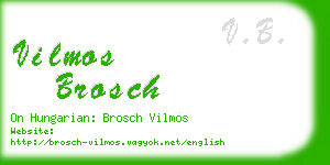 vilmos brosch business card